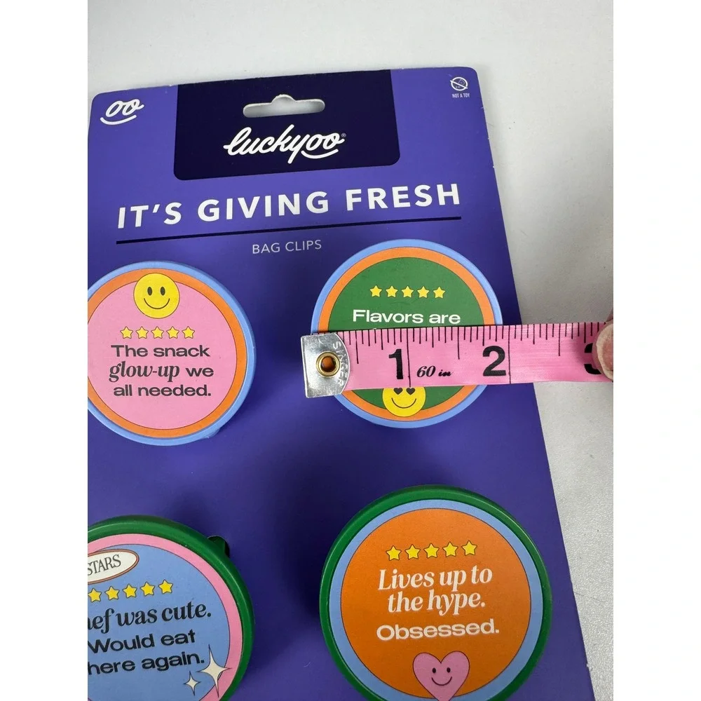Luckyoo Its Giving Fresh Bag Clips Set 4pc Multicolor Review Graphic 5331180‎